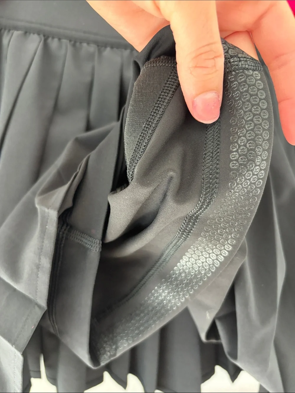 lululemon athletica Black Pleated Skater Skirt